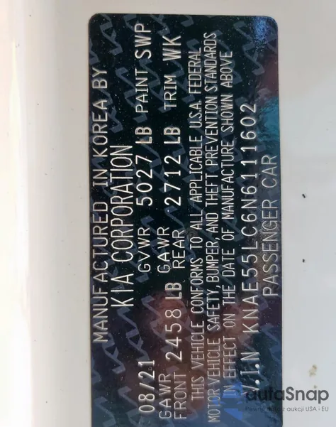 2022 Kia Stinger Gt2 из США, поврежденный, VIN KNAE55LC6N6111602